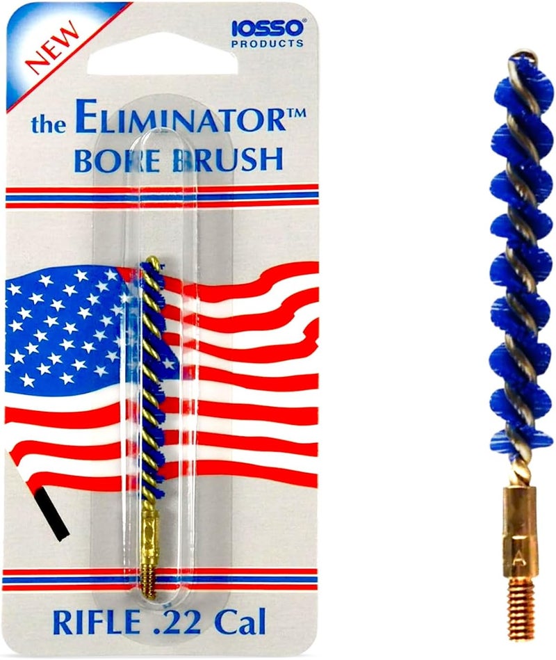 Iosso Premium Bore Brush – Blue Synthetic Fiber – Durable, Long-Lasting Tool for Gun Maintenance – Made in USA Bore Cleaning Brush (.22/.223 Rifle BORE Brush) - Image 1